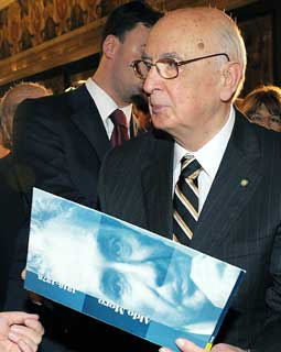 Il Presidente della Repubblica Giorgio Napolitano, Palazzo del Quirinale, Roma, 9 maggio 2008
